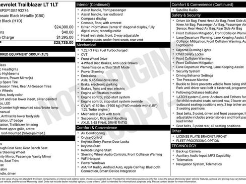 Used 2025 Chevrolet TrailBlazer LT FWD image 43