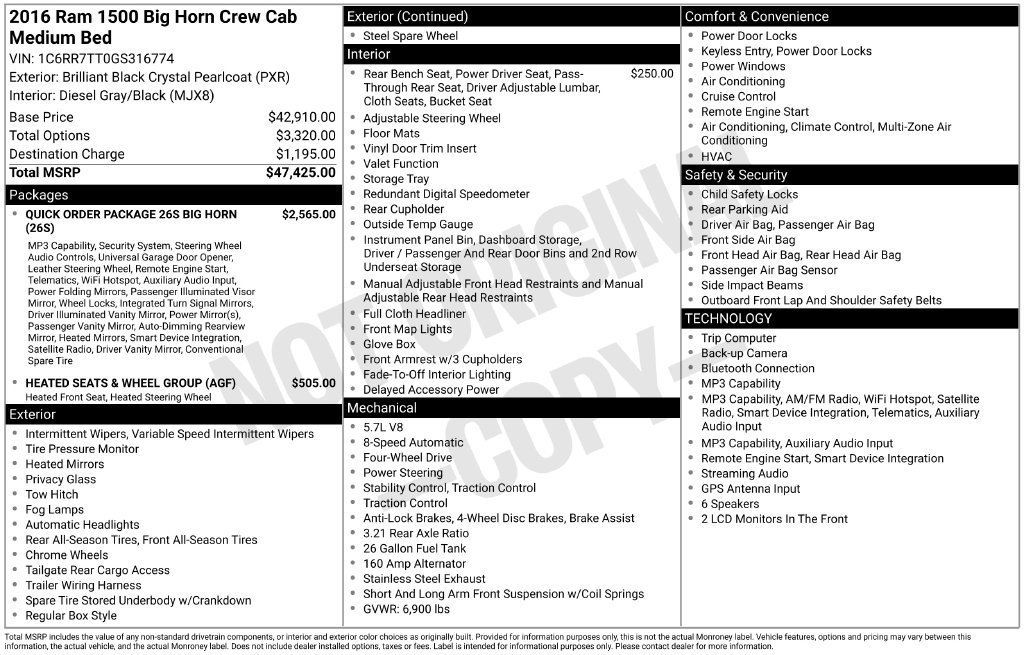 Used 2016 RAM 1500 Big Horn AWD/4WD image 29