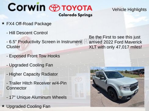 Used 2022 Ford Maverick XLT w/ Equipment Group 300A Standard AWD/4WD image 4