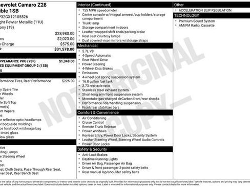 Used 2001 Chevrolet Camaro Z28 w/ Sport Appearance Pkg image 20