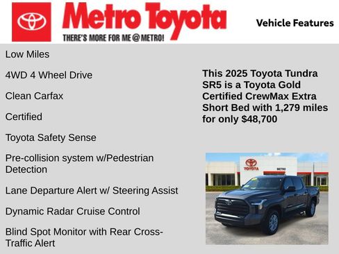 Certified 2025 Toyota Tundra SR5 w/ SR5 Convenience Package image 6