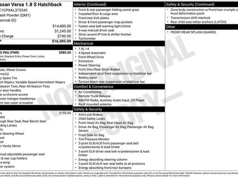 Used 2010 Nissan Versa 1.8 S w/ PWR Plus Pkg image 22
