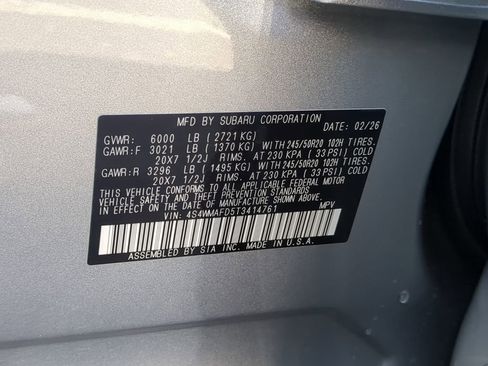 New 2026 Subaru Ascent Limited AWD/4WD image 35