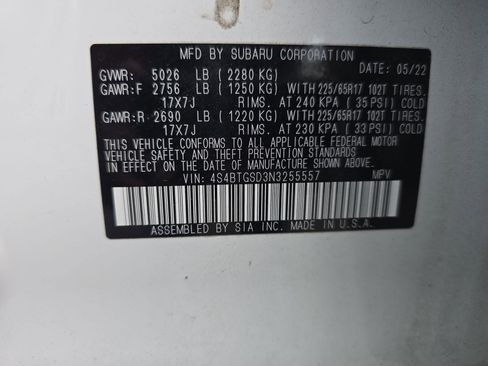 Used 2022 Subaru Outback Wilderness w/ Wilderness Package image 37