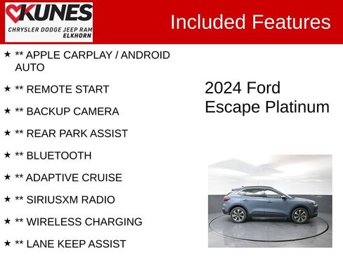Used 2024 Ford Escape Platinum AWD/4WD image 2