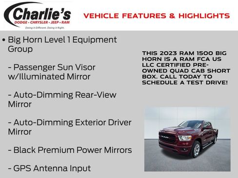 Certified 2023 RAM 1500 Big Horn AWD/4WD image 13