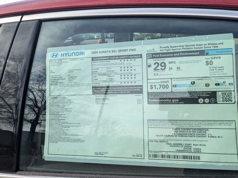 New 2026 Hyundai Sonata SEL image 23