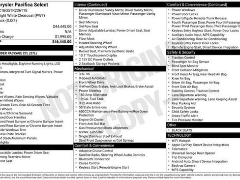 Used 2026 Chrysler Pacifica Select FWD image 34