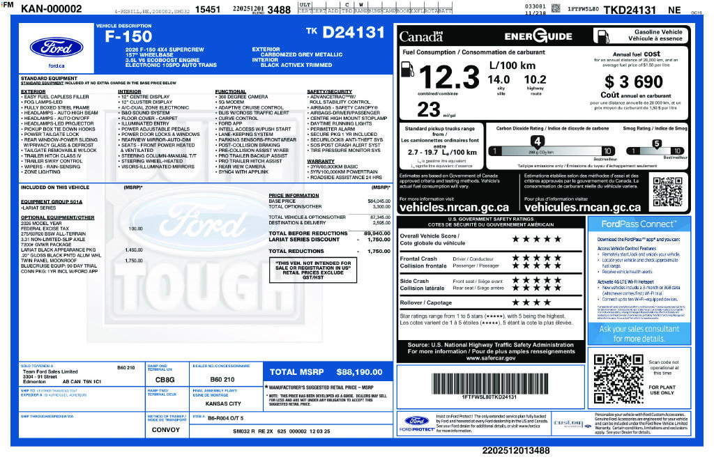 Certified 2026 Ford F150 Lariat AWD/4WD image 25