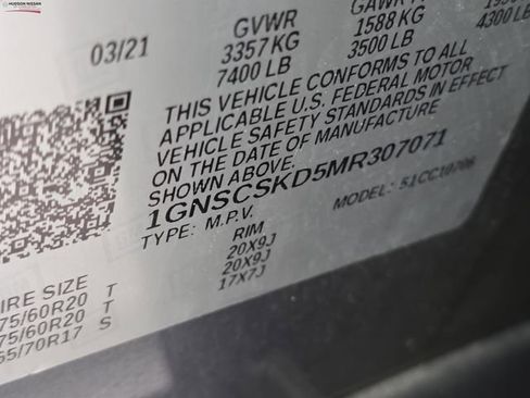 Used 2021 Chevrolet Tahoe Premier w/ Premium Package image 58