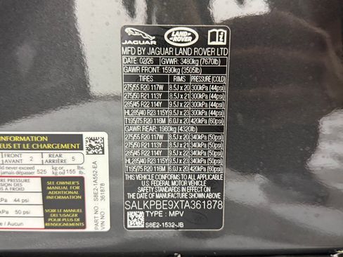 New 2026 Land Rover Range Rover Long Wheelbase SE image 21