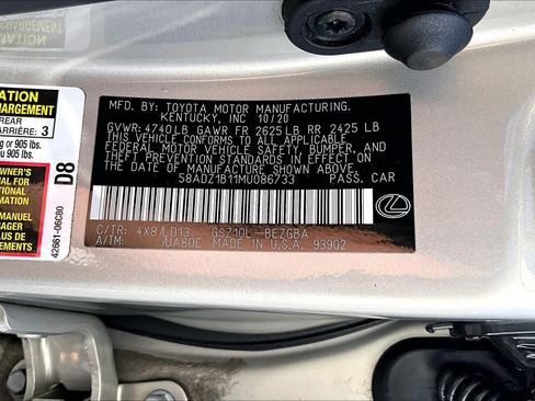 Used 2021 Lexus ES 350 w/ Premium Package FWD image 35