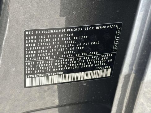 New 2026 Volkswagen Tiguan SE AWD/4WD image 16