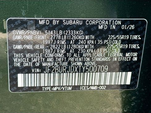 New 2026 Subaru Outback Touring XT image 42