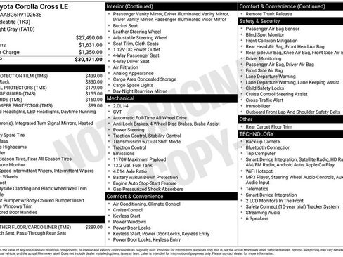 Certified 2024 Toyota Corolla Cross LE AWD/4WD image 35