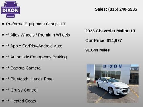 Used 2023 Chevrolet Malibu LT FWD image 4