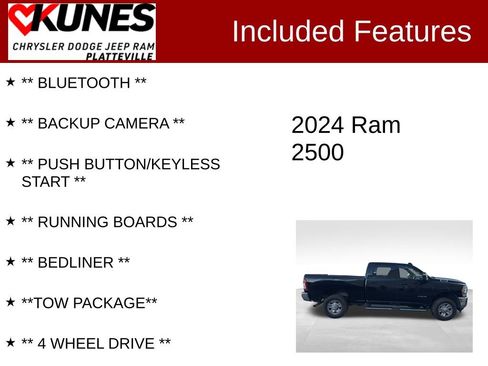 Used 2024 RAM 2500 Big Horn w/ Bed Utility Group AWD/4WD image 2