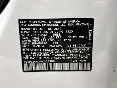 Used 2021 Volkswagen Atlas Cross Sport SE w/ Panoramic Sunroof Package FWD image 37