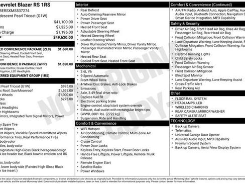 Used 2021 Chevrolet Blazer RS w/ Enhanced Convenience Package image 2