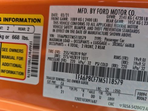 Used 2021 Ford Mustang GT w/ GT Performance Package RWD image 37