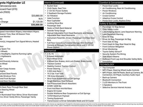 Used 2019 Toyota Highlander LE FWD image 10