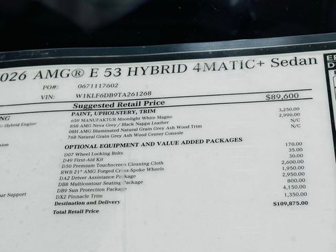 New 2026 Mercedes-Benz E 53 AMG e 4MATIC Sedan image 20