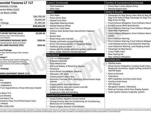 Used 2025 Chevrolet Traverse LT w/ Midnight/Sport Edition FWD image 1