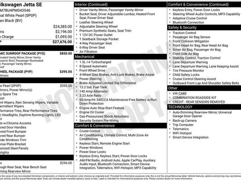 Used 2023 Volkswagen Jetta SE w/ Panoramic Sunroof Package image 7