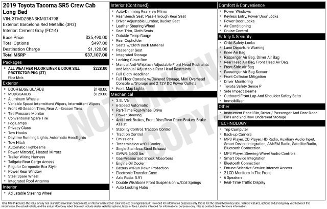Certified 2019 Toyota Tacoma SR5 AWD/4WD image 23