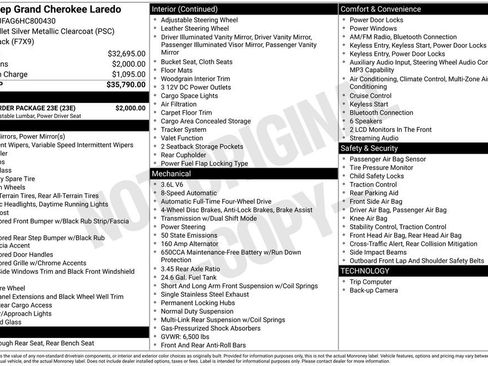 Used 2017 Jeep Grand Cherokee Laredo w/ Quick Order Package 23E AWD/4WD image 4