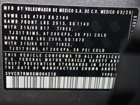 New 2025 Volkswagen Tiguan S FWD image 18