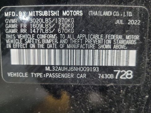 Used 2022 Mitsubishi Mirage LE image 33