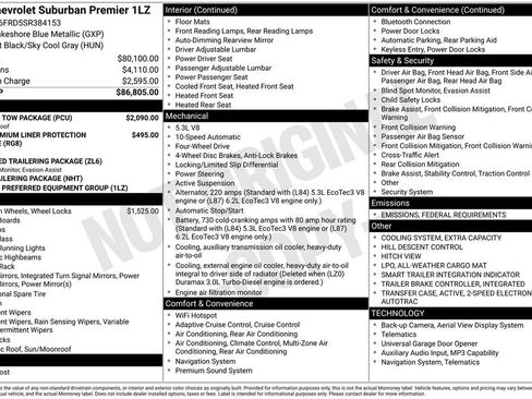 New 2025 Chevrolet Suburban Premier w/ Sun And Tow Package image 10