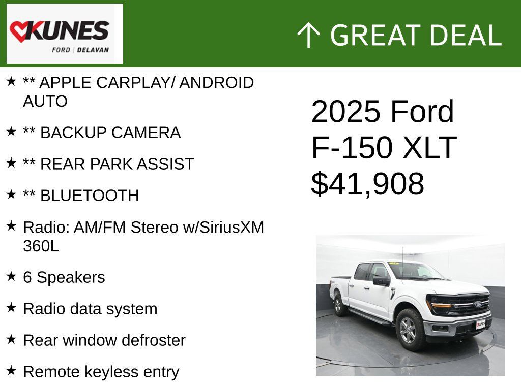 Used 2025 Ford F150 XLT w/ Equipment Group 301A Standard AWD/4WD image 2