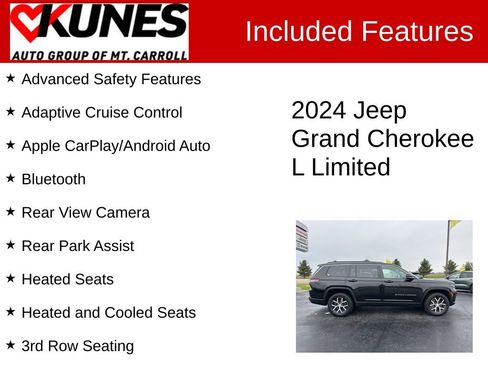 Used 2024 Jeep Grand Cherokee L Limited w/ Luxury Tech Group II AWD/4WD image 3