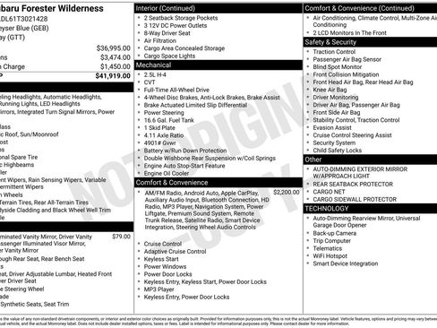 Certified 2026 Subaru Forester Wilderness AWD/4WD image 35