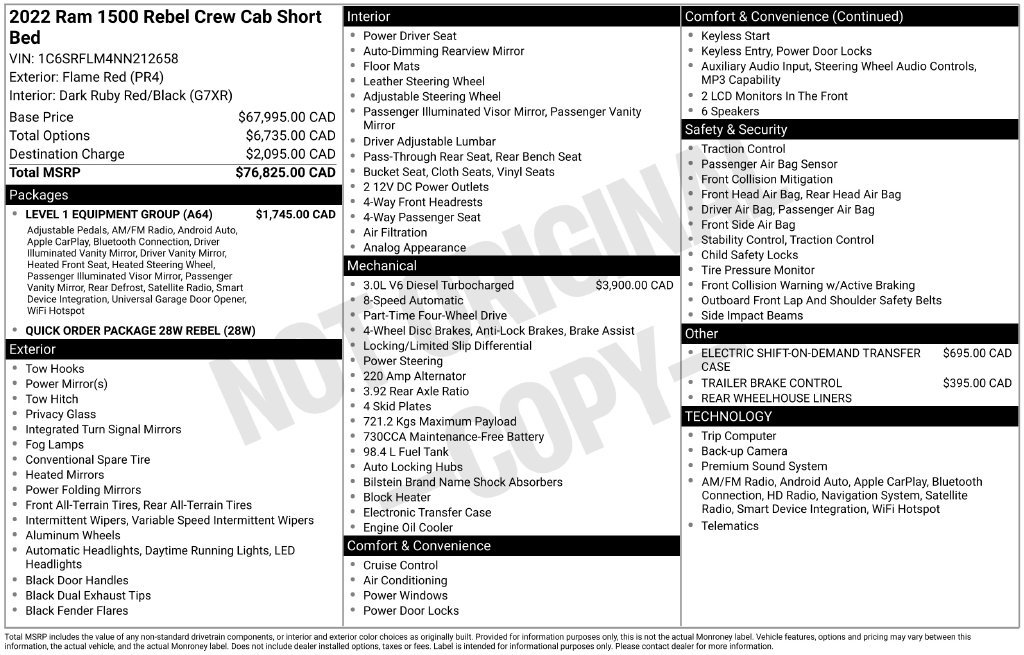 Used 2022 RAM 1500 Rebel w/ Level 1 Equipment Group AWD/4WD image 3