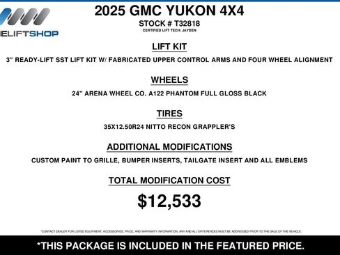 Used 2025 GMC Yukon AT4 w/ LPO, AT4 Appearance Package AWD/4WD image 2