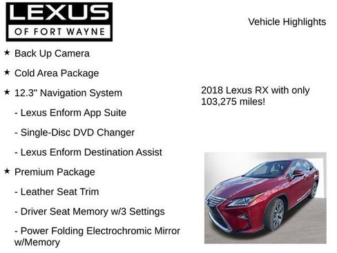 Used 2018 Lexus RX 350 AWD w/ Premium Package image 8