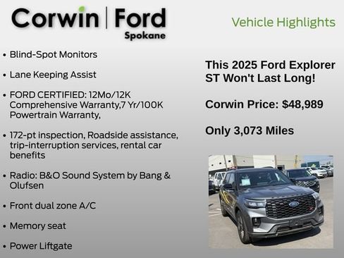Used 2025 Ford Explorer ST AWD/4WD image 6