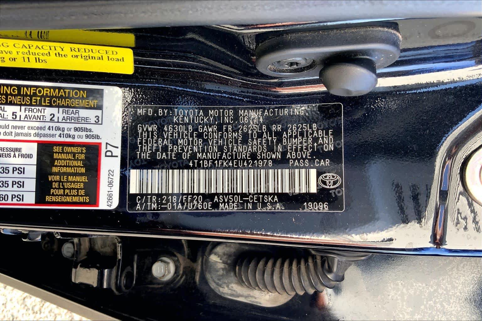 Used 2014 Toyota Camry SE FWD image 35