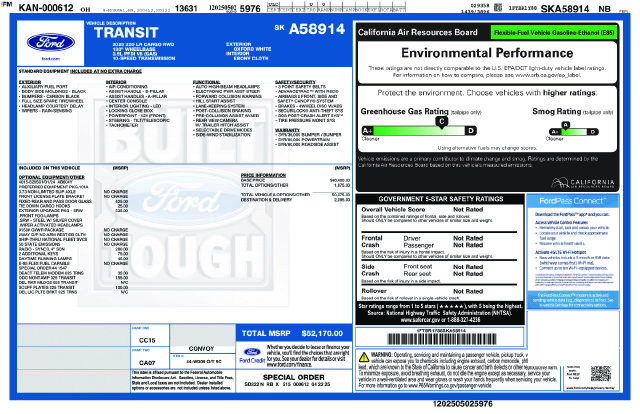 Used 2025 Ford Transit 250 Low Roof w/ Exterior Upgrade Package RWD image 6
