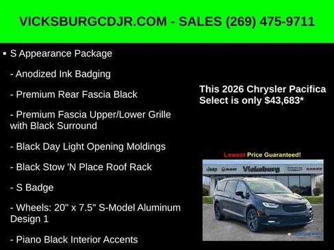 New 2026 Chrysler Pacifica Select w/ S Appearance Package image 11