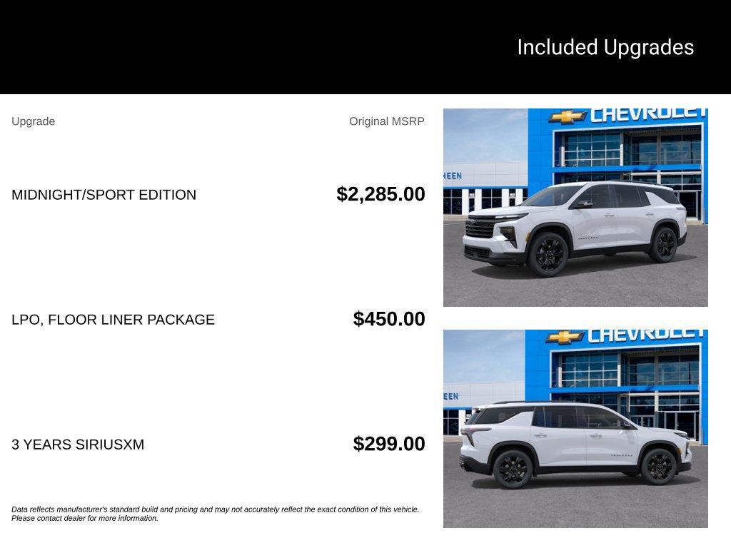 New 2027 Chevrolet Traverse LT w/ Midnight/Sport Edition FWD image 5