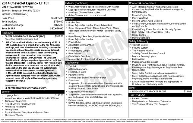 Used 2014 Chevrolet Equinox LT w/ Driver Convenience Package FWD image 39