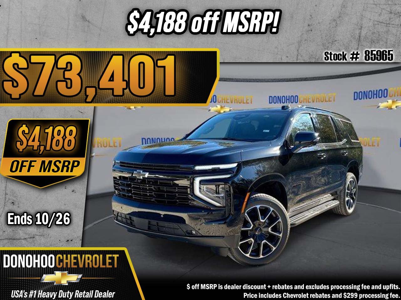 New 2027 Chevrolet Tahoe RST w/ Comfort Package RWD image 1