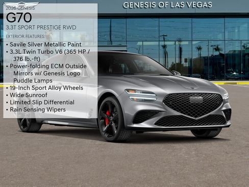 New 2026 Genesis G70 3.3T Sport Prestige RWD image 3