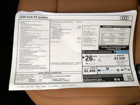 New 2026 Audi A5 2.0T Premium AWD/4WD image 13