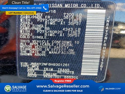 Used 2017 Nissan Armada Platinum w/ Captain Seat Package image 19