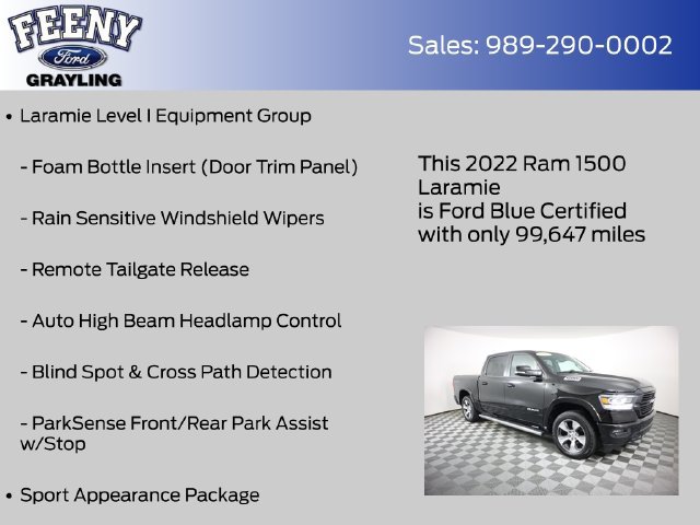Used 2022 RAM 1500 Laramie w/ Sport Appearance Package AWD/4WD image 9
